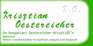 krisztian oestereicher business card